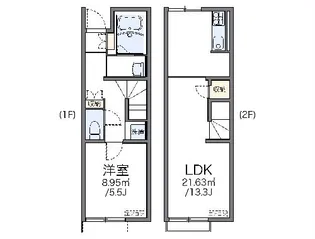 レオネクストアヴニール【104号室】の間取り