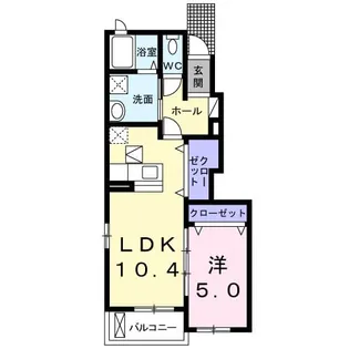 ボヌール・メゾン【1階】の間取り