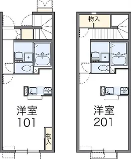 レオネクストフェアリー【101号室】の間取り