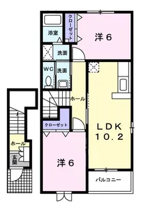 ファミリアⅠ【2階】の間取り
