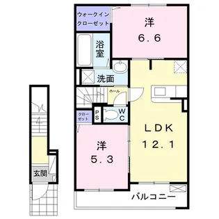 クレールヴィラ【2階】の間取り