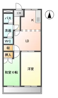 スカイメゾン大高A【2階】の間取り