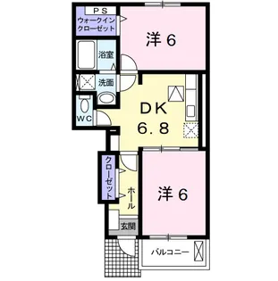 キュート レジデンス B【1階】の間取り