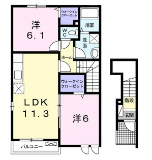 セイバリーⅢ【2階】の間取り