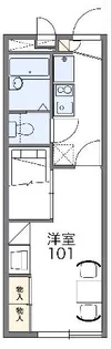 レオパレスKAZU【106号室】の間取り