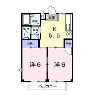 コーポ藤A【2階】の間取り