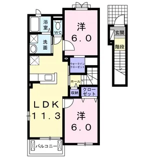 シャルムF【2階】の間取り