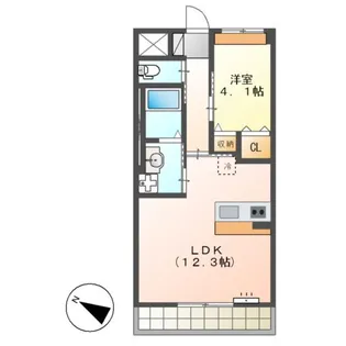 メルヴェール エスト【1階】の間取り