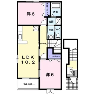 グランパーチェB【2階】の間取り
