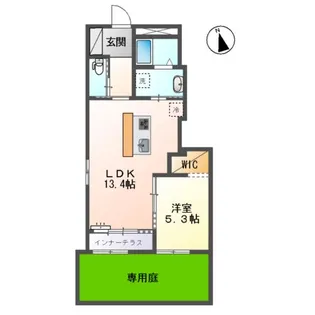 ユニヴァリィ トライブ【1階】の間取り