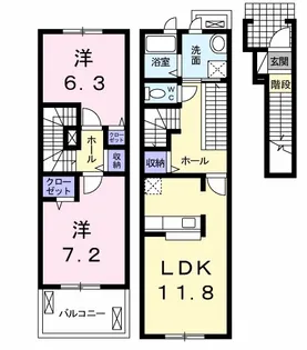 ラフィネ【2階】の間取り