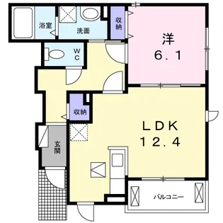 グレイス プルメリア【1階】の間取り