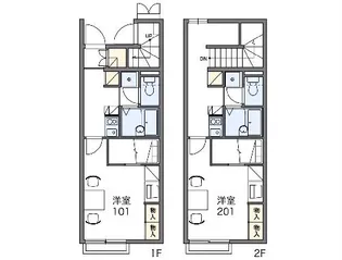 レオパレス水広下【204号室】の間取り