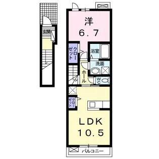 シェーネスハイムⅡ【2階】の間取り