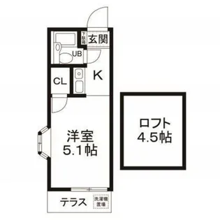プレステージ竹の塚【1階】の間取り