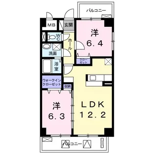ホワイトメゾン平針【5階】の間取り