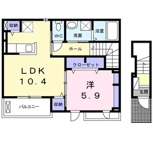 ウィステリア美園 B【2階】の間取り