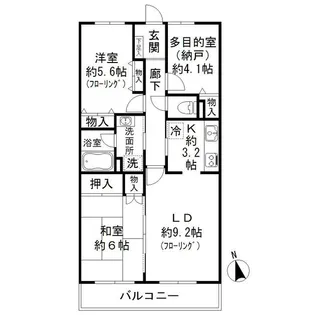 グラン・ヴェルジェ【1階】の間取り