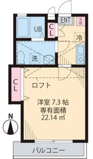 フローレンス一橋 3号館【2階】の間取り