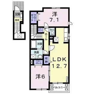 ベラージオA【2階】の間取り