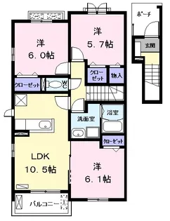K.Nコンプレーション Ⅳ【2階】の間取り