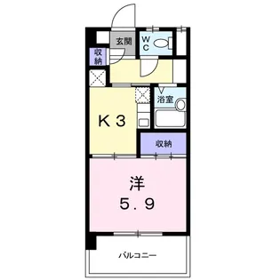 ドミール本城【6階】の間取り