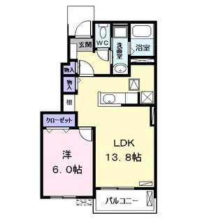 リバーサイド・ミツ【1階】の間取り