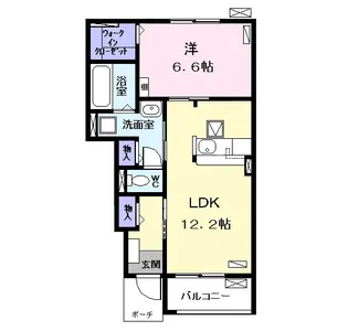 ベルエール B【102号室】の間取り