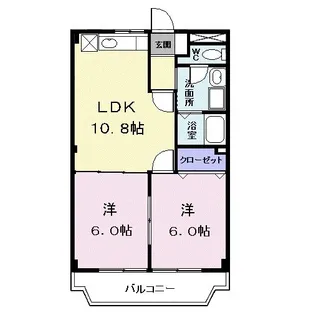 レジデンス上高畑【4階】の間取り