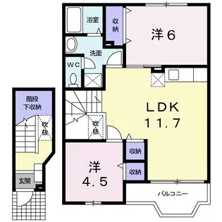 イノセントコート【2階】の間取り
