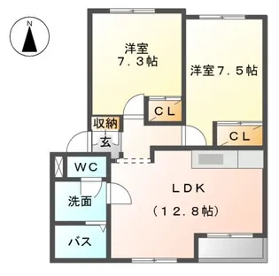 ドルソニオンB【1階】の間取り