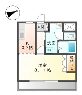 ジュネス 愛西【1階】の間取り