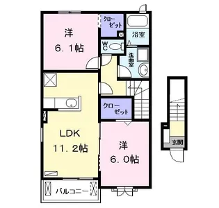 ラヴァーズ E【2階】の間取り