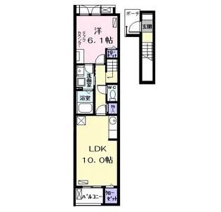 グランツコートKK Ⅰ【2階】の間取り
