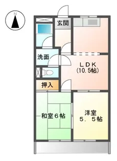 クィーンシティ信B【1階】の間取り