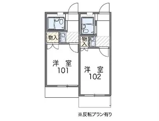 レオパレス東海通第2【201号室】の間取り