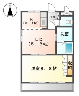 サンフォレスト・K【2階】の間取り