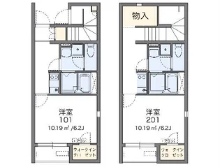 レオネクストエスペランス【204号室】の間取り