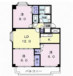 フローレンスハイツ【1階】の間取り