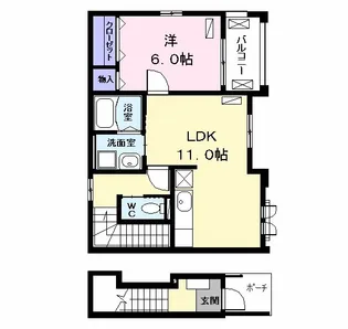クレシェンド【2階】の間取り
