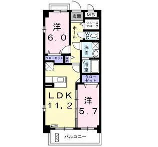 エアリーハウス【3階】の間取り