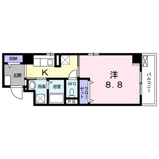 ロアンヌ清水【503号室】の間取り