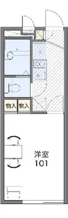 レオパレス五番町館【1階】の間取り