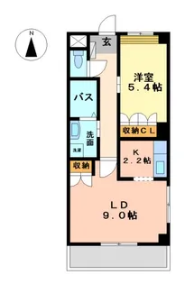 エクレール シャトー【101号室】の間取り