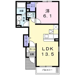 セジール・レーヴⅢB【1階】の間取り