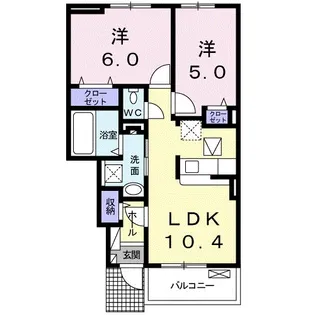 メテオール B【1階】の間取り