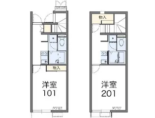 レオネクストみやび【107号室】の間取り