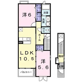 ピラタス ガーデンB【2階】の間取り
