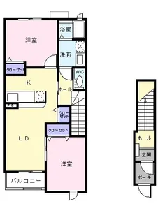 イルチングB【2階】の間取り