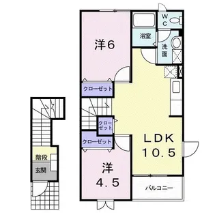 デメテールB【2階】の間取り
